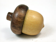 LV-2266 Yellowheart & Mora Acorn Jewelry, Ring Box, Pill Box, Trinket Box-SCREW CAP