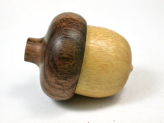 LV-2266 Yellowheart & Mora Acorn Jewelry, Ring Box, Pill Box, Trinket Box-SCREW CAP