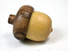 LV-2266 Yellowheart & Mora Acorn Jewelry, Ring Box, Pill Box, Trinket Box-SCREW CAP