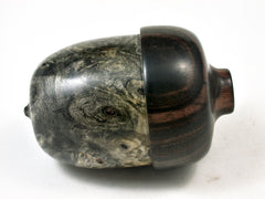 LV-2276 Buckeye Burl & Mun Ebony Acorn Trinket Box, Keepsakes, Jewelry Box-SCREW CAP