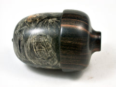 LV-2276 Buckeye Burl & Mun Ebony Acorn Trinket Box, Keepsakes, Jewelry Box-SCREW CAP