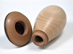 LV-2281 Red-Tip Photinia Wooden Mushroom Trinket Box, Pill, Jewelry Box-THREADED CAP