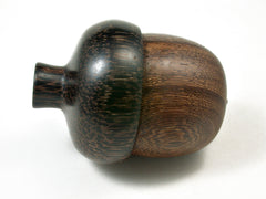 LV-2277 Pheasantwood & Black Palm Acorn Jewelry, Ring Box, Pill Box, Trinket Box-SCREW CAP