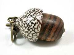 LV-2220 Bocote & Betelnut Acorn Pendant Box, Charm, Pill Holder-SCREW CAP