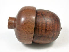 LV-2278 Curly Hawaiian Koa & Mopane Acorn Jewelry, Ring Box, Pill Box, Trinket Box-SCREW CAP