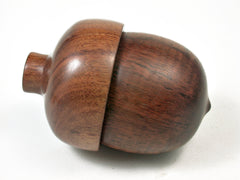 LV-2278 Curly Hawaiian Koa & Mopane Acorn Jewelry, Ring Box, Pill Box, Trinket Box-SCREW CAP