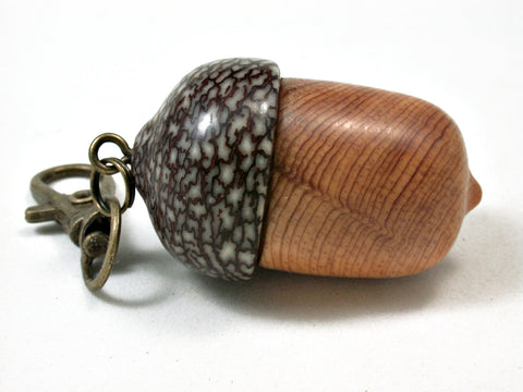 LV-2286 Bristlecone Pine & Betelnut Acorn Pendant Box, Charm, Pill Holder-SCREW CAP