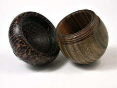 LV-2254 Verawood & Black Palm Acorn Trinket Box, Keepsakes, Jewelry Box-SCREW CAP