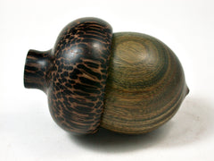 LV-2254 Verawood & Black Palm Acorn Trinket Box, Keepsakes, Jewelry Box-SCREW CAP