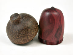 LV-2296 Redheart & Brownheart Acorn Jewelry, Ring Box, Pill Box, Trinket Box-SCREW CAP