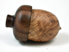LV-2299 Olive Burl & Kou Acorn Jewelry, Ring Box, Pill Box, Trinket Box-SCREW CAP
