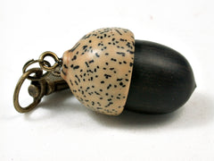 LV-2303 Mun Ebony & Yollilo Palm Nut Acorn Pendant Box, Charm, Pill Holder-SCREW CAP