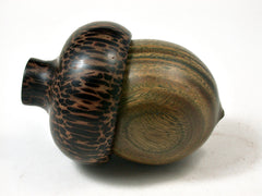 LV-2254 Verawood & Black Palm Acorn Trinket Box, Keepsakes, Jewelry Box-SCREW CAP