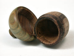 LV-2269 Redbud & Verawood Acorn Jewelry, Ring Box, Pill Box, Trinket Box-SCREW CAP