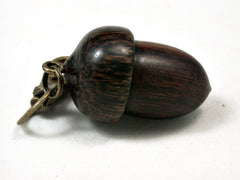 LV-2294 Desert Ironwood & Black Palm Acorn Pendant Box, Charm, Pill Holder-SCREW CAP