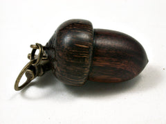 LV-2294 Desert Ironwood & Black Palm Acorn Pendant Box, Charm, Pill Holder-SCREW CAP