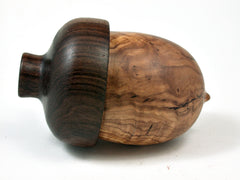 LV-2299 Olive Burl & Kou Acorn Jewelry, Ring Box, Pill Box, Trinket Box-SCREW CAP