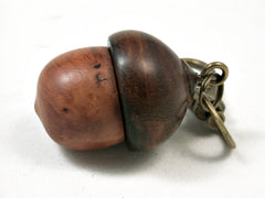 LV-2315 Briar Burl & Ironwood Acorn Pendant Box, Charm, Pill Holder-SCREW CAP