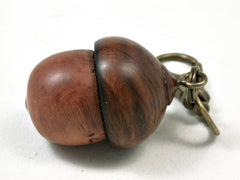 LV-2315 Briar Burl & Ironwood Acorn Pendant Box, Charm, Pill Holder-SCREW CAP