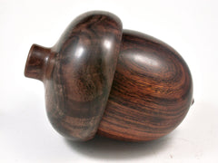 LV-2322 Desert Ironwood & Black Walnut Burl Acorn Jewelry, Ring Box, Pill Box-SCREW CAP