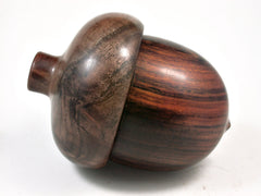 LV-2322 Desert Ironwood & Black Walnut Burl Acorn Jewelry, Ring Box, Pill Box-SCREW CAP