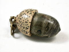 LV-2312 Buckeye Burl & Yolillo Palm Nut Acorn Pendant Box, Charm, Pill Holder-SCREW CAP
