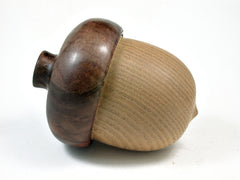 Reserved for Mary: LV-2323 Sassafras & Black Walnut Burl Acorn Jewelry, Ring Box, Pill Box-SCREW CAP