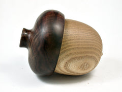 Reserved for Mary: LV-2323 Sassafras & Black Walnut Burl Acorn Jewelry, Ring Box, Pill Box-SCREW CAP