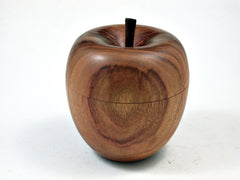 LV-2326 Canarywood Apple Threaded Box, Jewelry, Trinket Box-SCREW CAP
