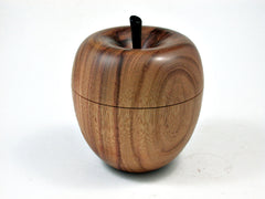LV-2326 Canarywood Apple Threaded Box, Jewelry, Trinket Box-SCREW CAP