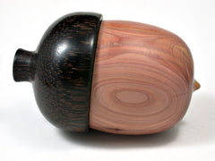 LV-2351 Chinese Juniper & Black Palm Acorn Jewelry, Pill Box, Trinket-SCREW CAP