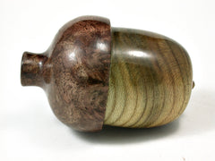 LV-2358 Devil's Walking Stick & Walnut Burl Acorn Jewelry, Pill Box, Trinket-SCREW CAP
