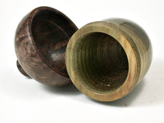 LV-2358 Devil's Walking Stick & Walnut Burl Acorn Jewelry, Pill Box, Trinket-SCREW CAP