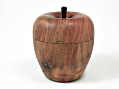 LV-2361 Carob & Ebony Stem Wooden Apple Threaded Box-SCREW CAP