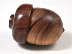 LV-2372 Canarywood & Chechen Acorn Trinket Box, Jewelry Box-SCREW CAP