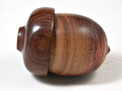 LV-2372 Canarywood & Chechen Acorn Trinket Box, Jewelry Box-SCREW CAP