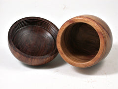LV-2372 Canarywood & Chechen Acorn Trinket Box, Jewelry Box-SCREW CAP