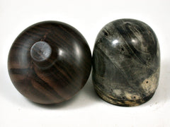 LV-2344 Buckeye Burl & Kou Acorn Trinket Box, Jewelry Box-SCREW CAP