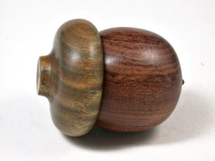 LV-2373 Chechen & Verawood Acorn Trinket Box, Jewelry Box-SCREW CAP