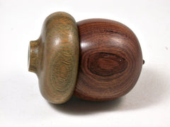 LV-2373 Chechen & Verawood Acorn Trinket Box, Jewelry Box-SCREW CAP