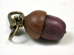 LV-2338 Acorn Pendant Box, Charm, Pill Holder from Purpleheart & Verawood-SCREW CAP