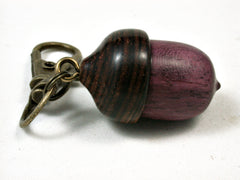 LV-2340 Acorn Pendant Box, Charm, Pill Holder from Purpleheart & Cocobolo-SCREW CAP