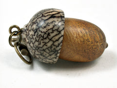 LV-2304 Acorn Pendant Box, Charm, Pill Holder from Nagusta Burl & Betelnut-SCREW CAP