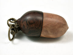 LV-2305 Acorn Pendant Box, Charm, Pill Holder from Yellow Box Burl & Ironwood-SCREW CAP