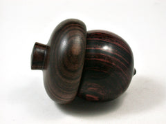 LV-2381 Cocobolo Rosewood & Kou Acorn Jewelry Box, Pill Box, Trinket Box-SCREW CAP