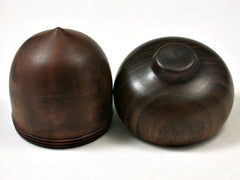 LV-2385 Camphor Burl & Kou Acorn Jewelry Box, Pill Box, Trinket Box-SCREW CAP