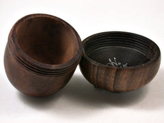 LV-2385 Camphor Burl & Kou Acorn Jewelry Box, Pill Box, Trinket Box-SCREW CAP