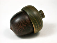 LV-2390 Mun Ebony & Verawood Acorn Jewelry Box, Pill Box, Trinket Box-SCREW CAP