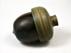 LV-2390 Mun Ebony & Verawood Acorn Jewelry Box, Pill Box, Trinket Box-SCREW CAP