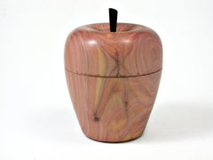 LV-2359 Chinese Juniper & Ebony Threaded Jewelry Box, Pill Box, Trinket Box-SCREW CAP